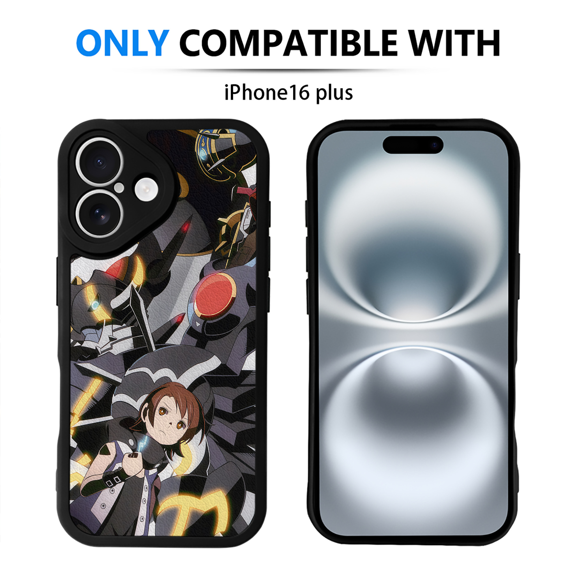 （画像用） Digimon デジタルモンスター/デジモン 【iPhone 16シリーズ対応】シリコンスマホケース（レザー調） 材質：シリコン
